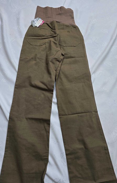 spodnie ciążowe z wysokim pasem S