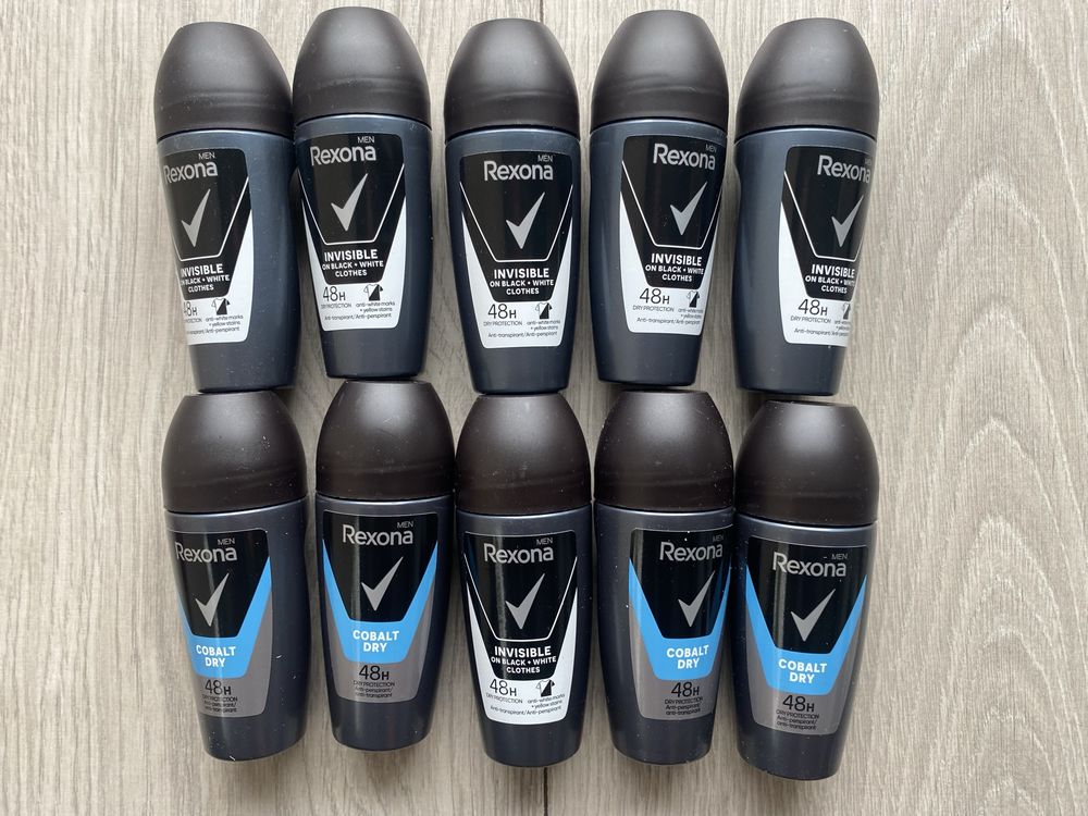 10x Nowy Męski Antyperspirant Rexona w kulce