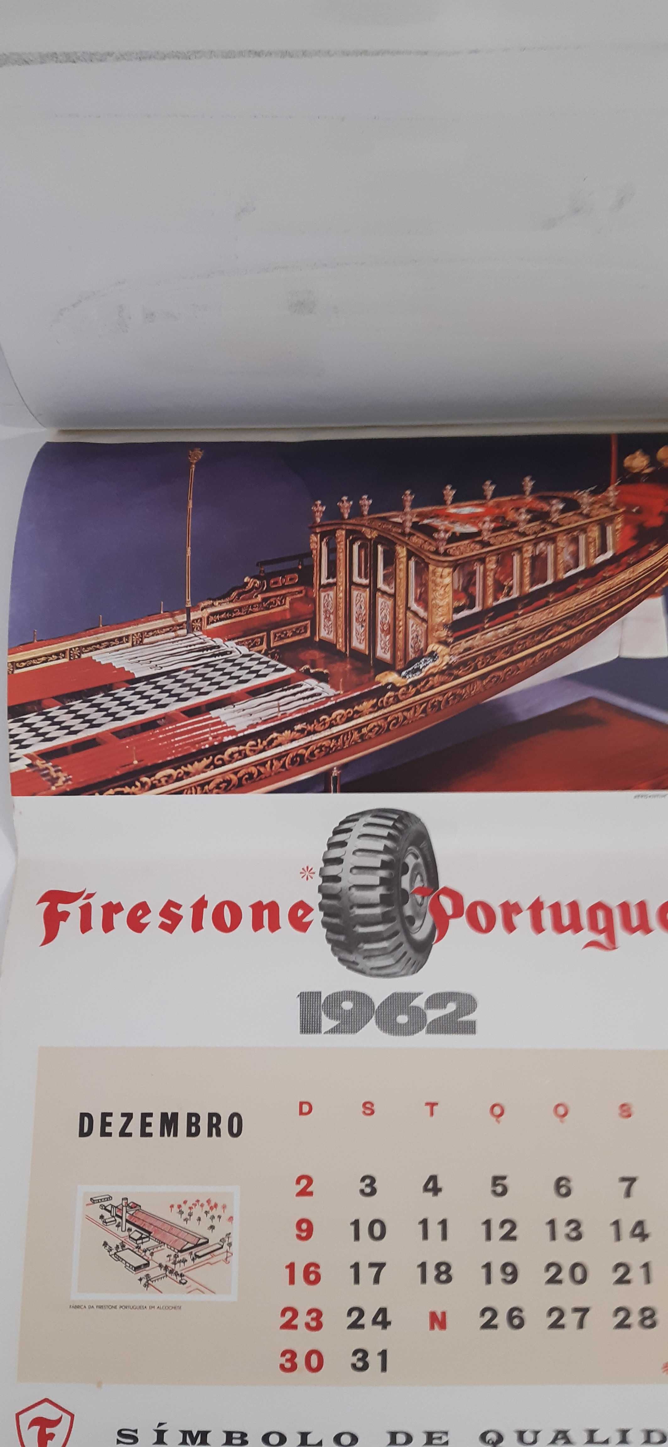 Calendário Firestone 1962, de grandes dimensões