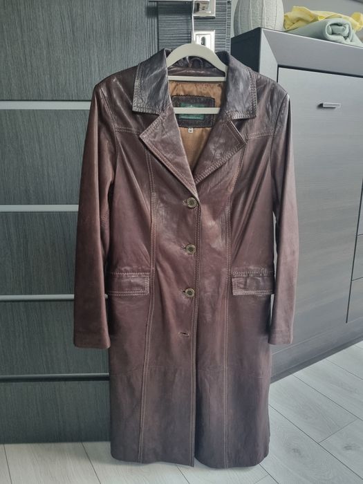 Płaszcz skórzany Gino Rossi damski s lub m