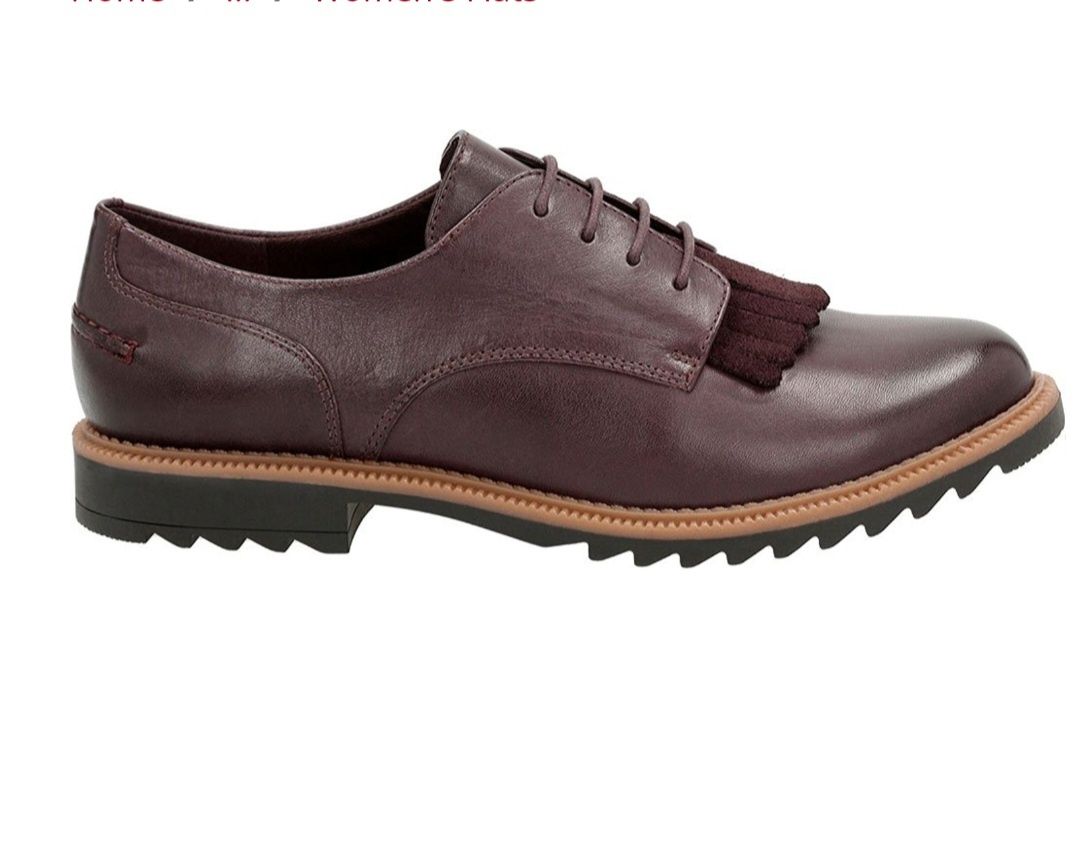 Жіночі замшеві туфлі-оксфорди Clarks Somerset з бахромою 38 розмір