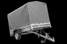 Przyczepka 230x125 UNITRAILER GARDEN 230 KIPP ze stelażem i pokrowcem