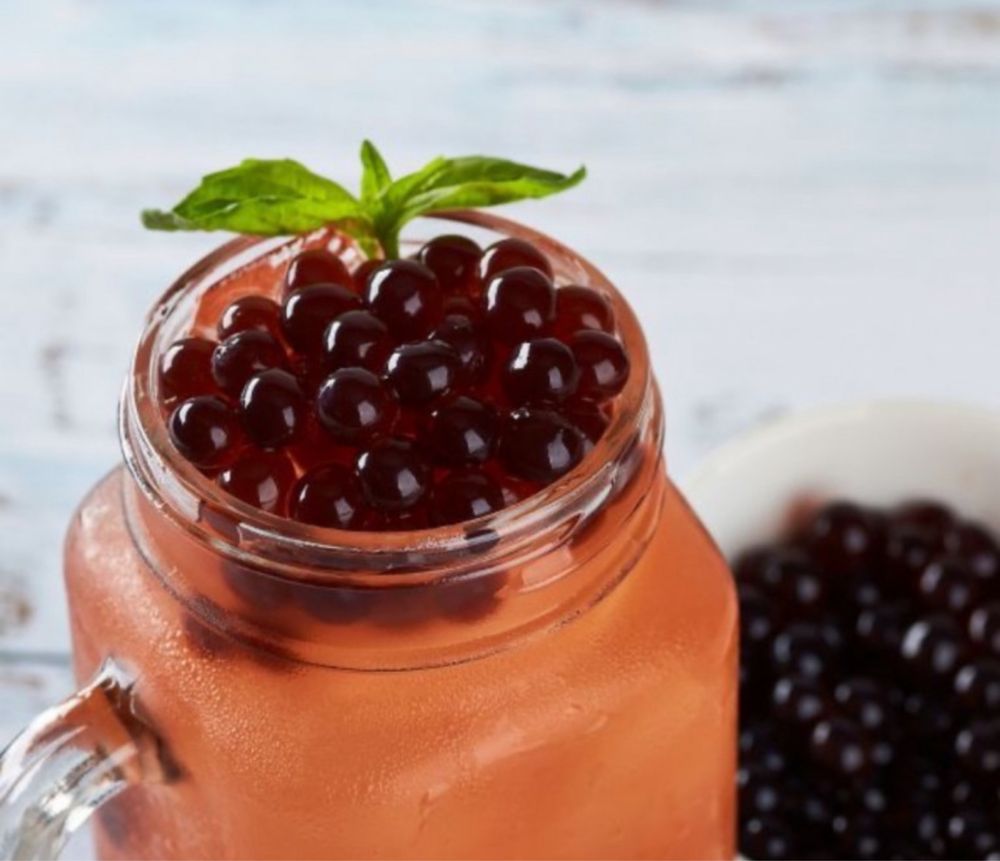 Солодкі кульки до кави та коктейлів бабл ті. Тапіока чорна. Bubble tea