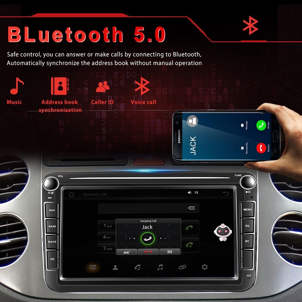 Rádio android 13 Volkswagen 4/64GB 8Core 4G CARPLAY WIFI GPS novo