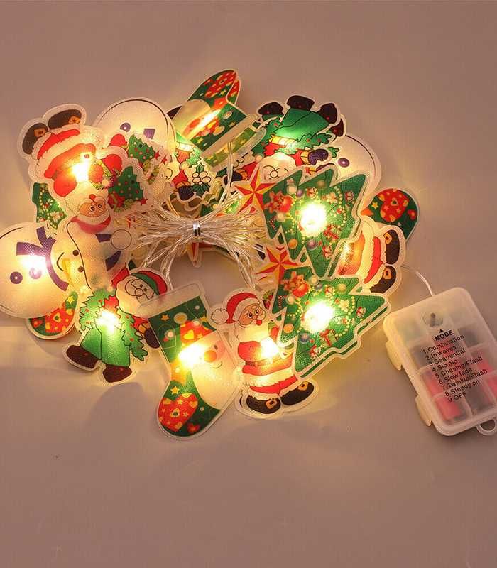 GIRLANDA Świąteczna WISZĄCY łańcuch LED dekoracja ŚWIĄTECZNA Lampki