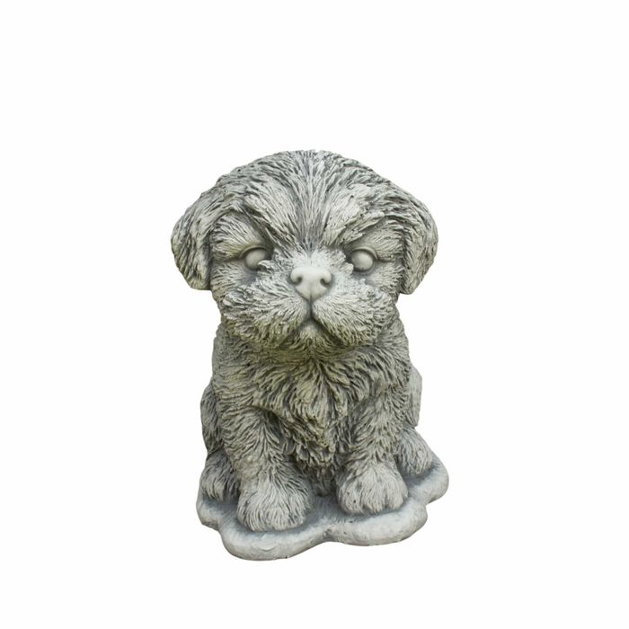 figurka gipsowa Piesek z gipsu maltańczyk