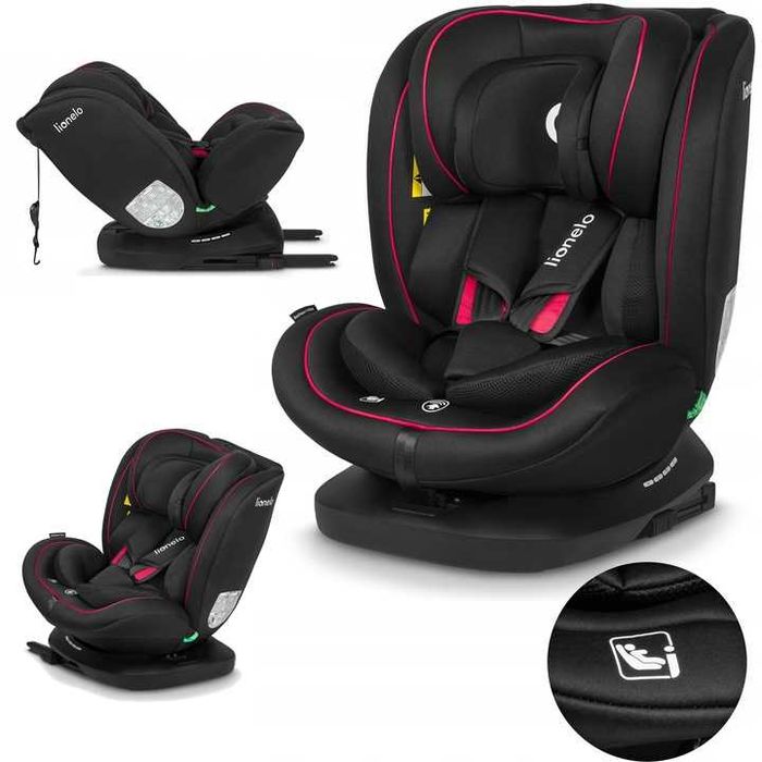 Fotelik samochodowy obrotowy Lionelo BASTIAAN i-Size ISOFIX 0-36kg P-Ń