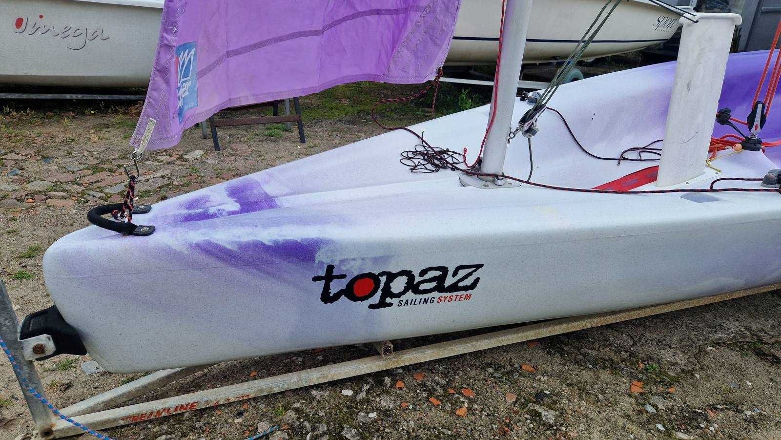 Łódź żaglowa żaglówka Topper Topaz Uno + wózek slipowy (4)