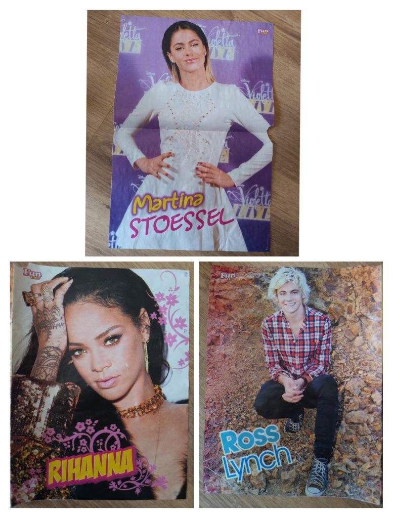 Rihanna/Martina Stoessel/Ross Lynch plakat 2-stronny, 3 zdjęcia