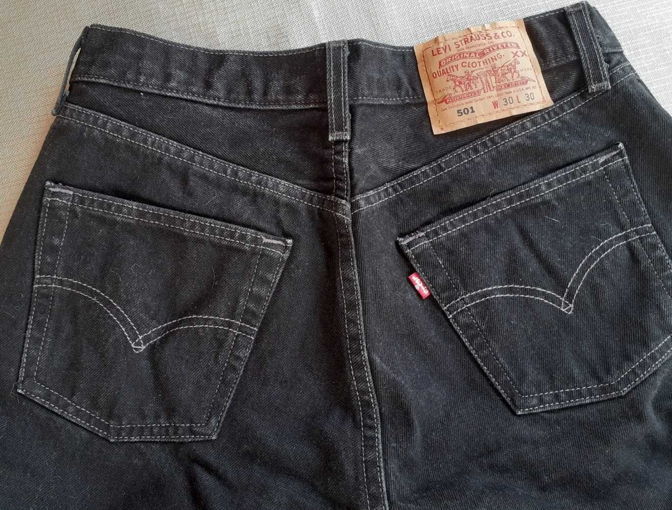 Calças Ganga Levi's 501 pretas 30W 30L