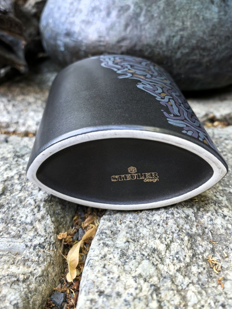 Wazon ceramiczny, Niemcy, abstrakcyjny wzór, Steuler Design UNIKAT