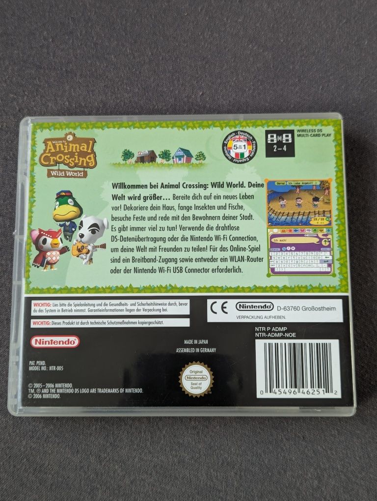 Animal Crossing: Wild World, Nintendo DS, Pudełko