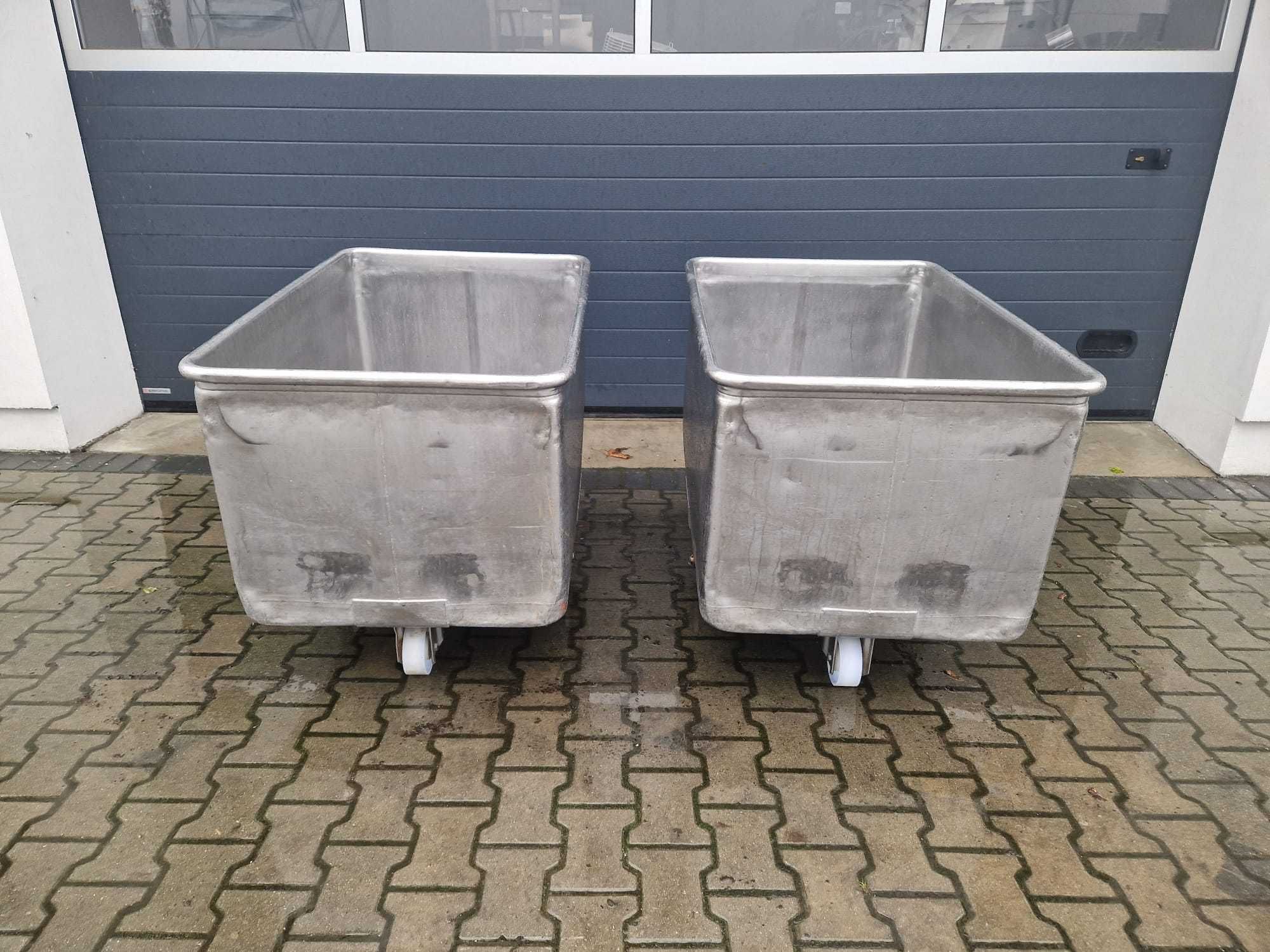 Zbiornik cymber na kółkach wanna pojemnik stal nierdzewna ko