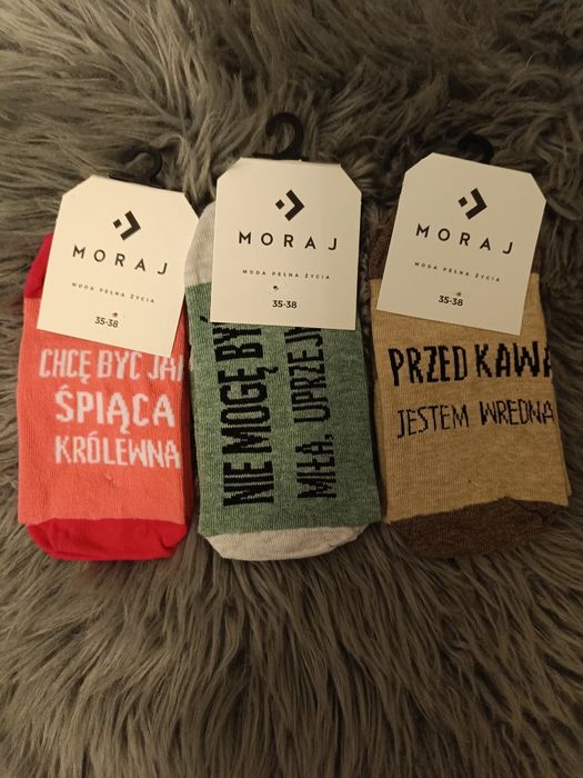 Śmieszne skarpetki damskie 3 sztuki