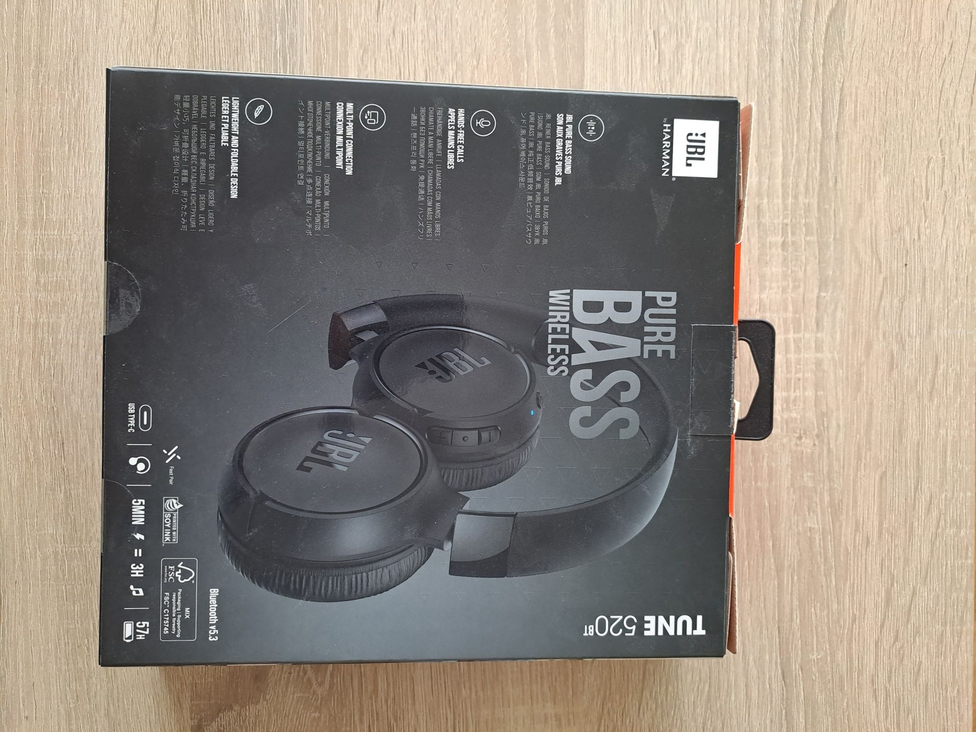 Słuchawki bezprzewodowe JBL tune 520 bt