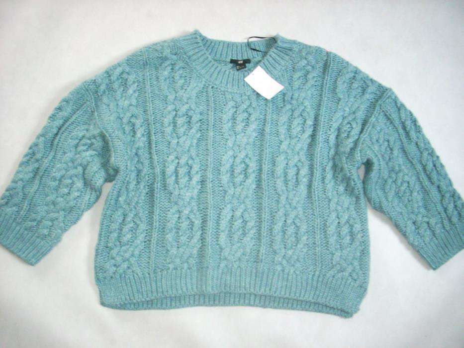 H&M Luźny Sweter NOWY Warkocze 40 42