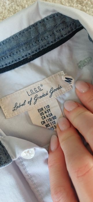 Koszule 110/116 biała name it, błękitna h&m