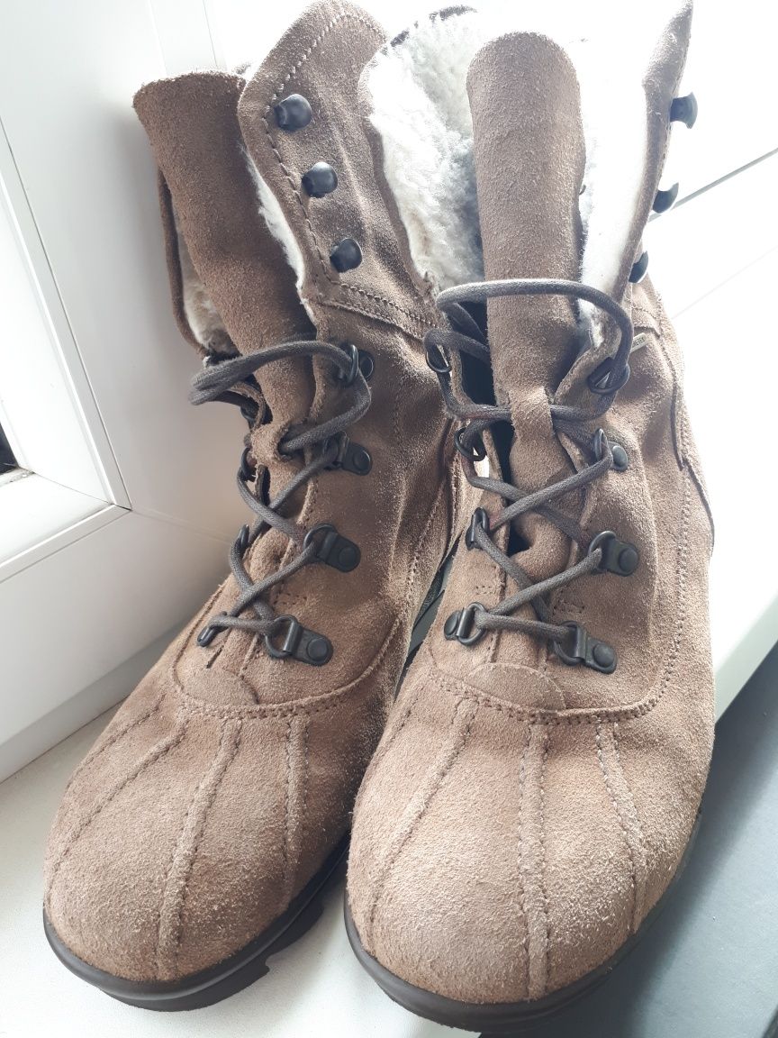 Сапоги, ботинки Marc, 40, 26,нубук, мех, мембрана, оригинал