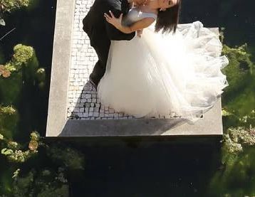 Vestido noiva branco com brilhantes S