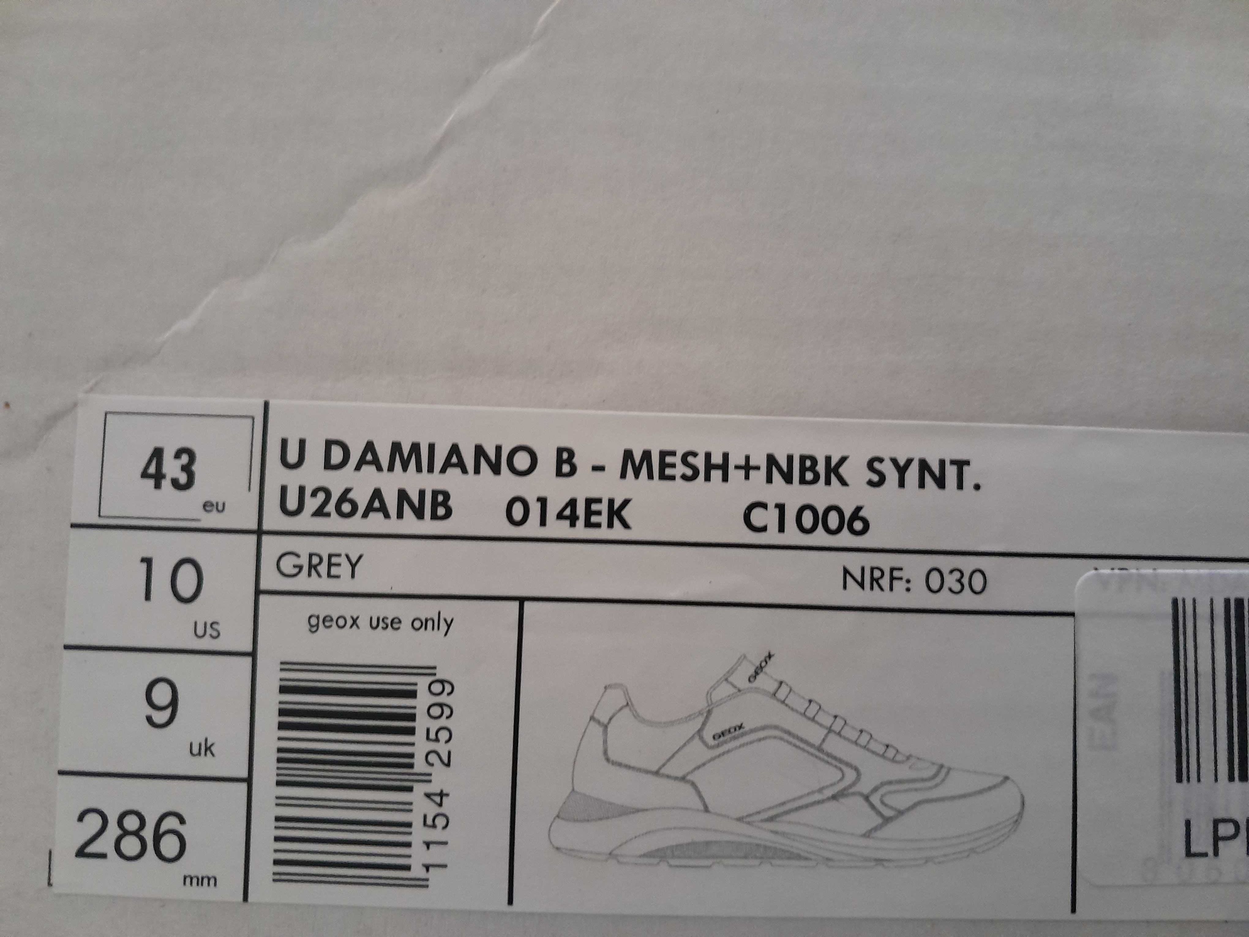 Sneakersy Geox Damiano 43 Nowe