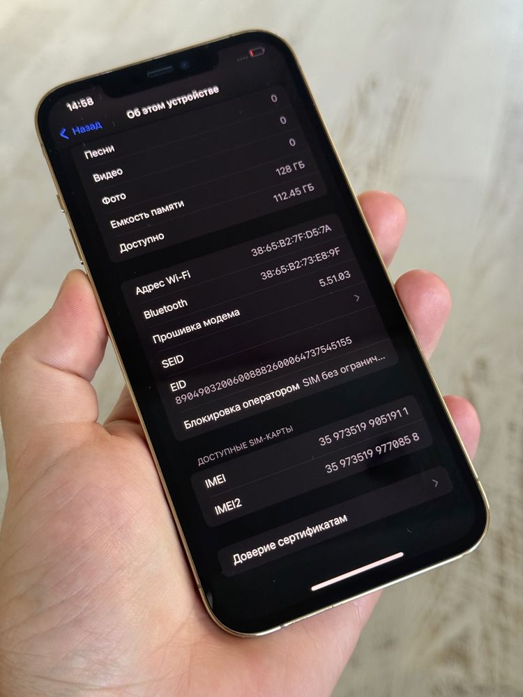 iPhone 12 Pro Max 128Gb Gold Neverlock