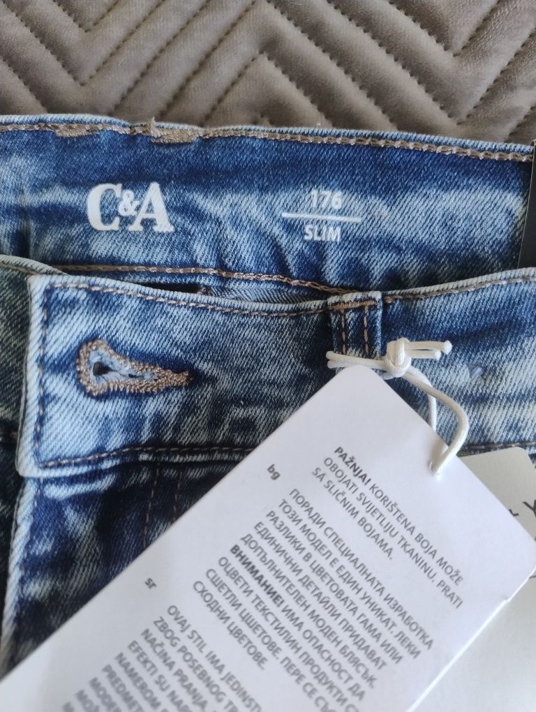 Nowe spodnie C&A chłopięce na 176 cm slim