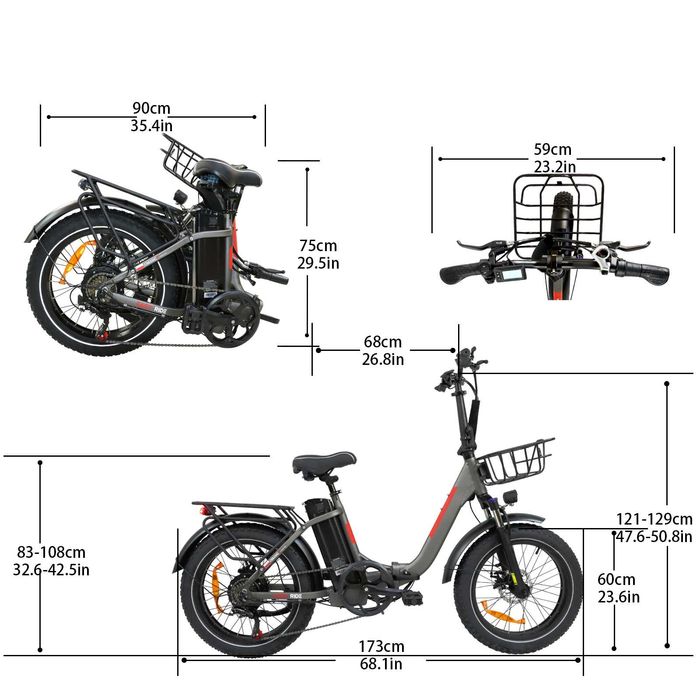 Pojazdy Elektryczny składany BAOLUJIE DZ-2030 16Ah 40km/h 80km