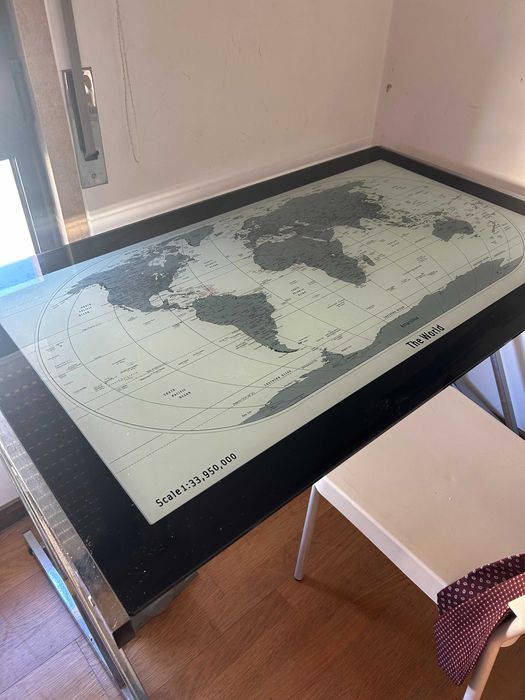 escritório mapa mundi