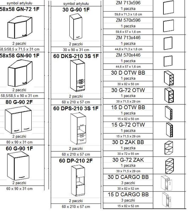 Skandynawskie meble kuchenne Stilo 315cm Stwórz własną kuchnię!