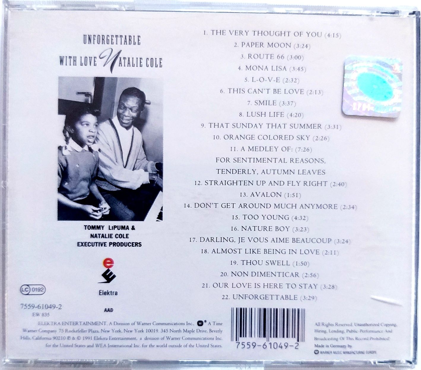 Natalie Cole Unforgettable Whit Love 1991r