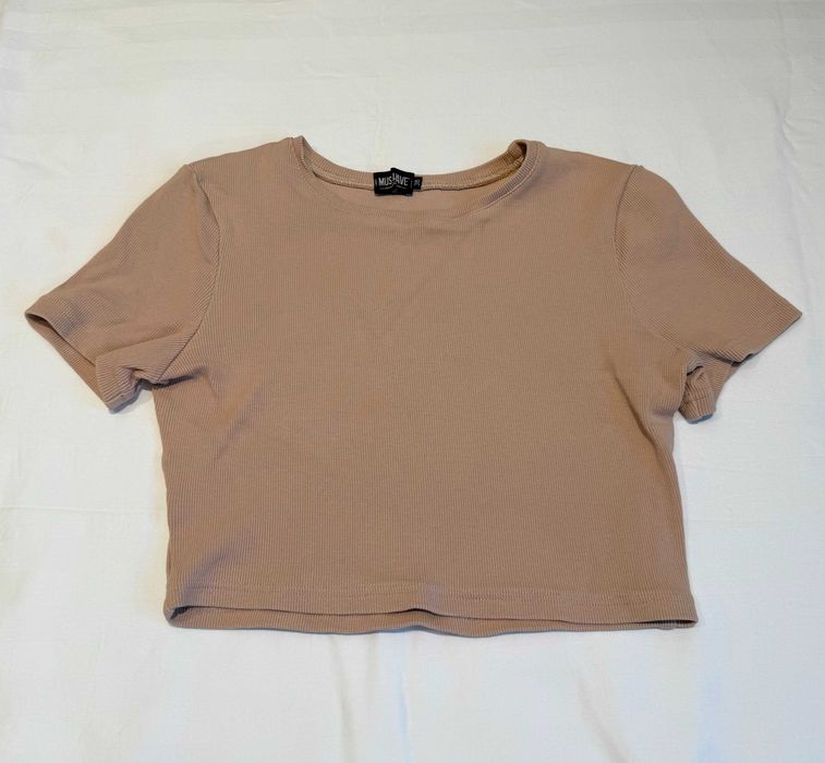 Crop top must have бежевий кроп топ 38 розмір