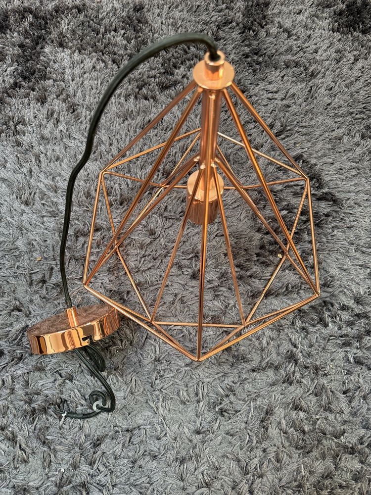 Lampa sufitowa diament miedź stan IDEALNY