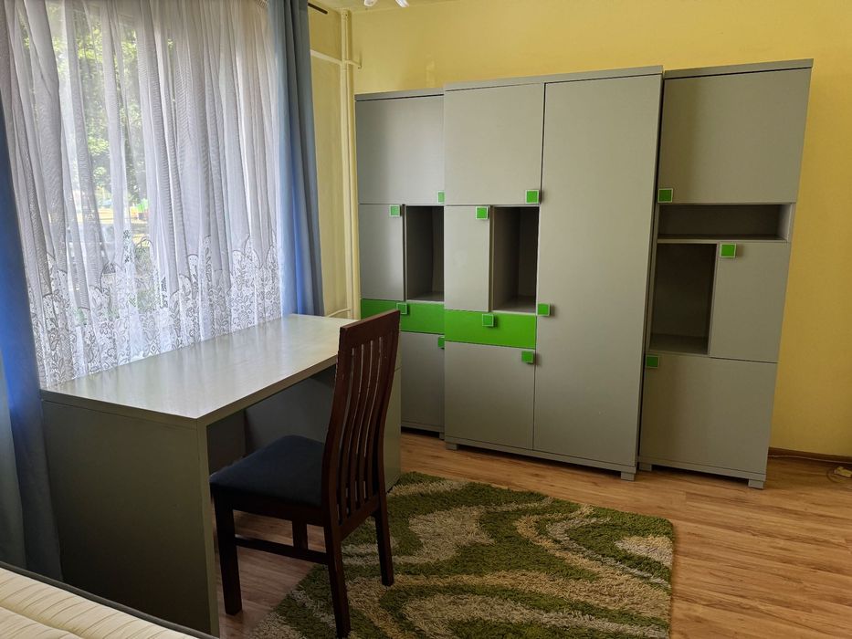 Meble młodzieżowe do pokoju (szaro-zielone)