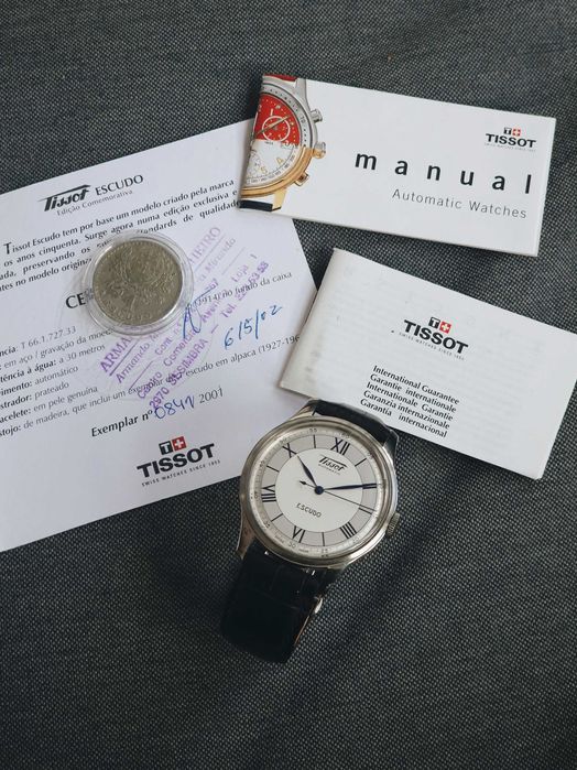 Tissot Escudo T66.1.727.33 Edição Limitada de 2001 Unidades (Full Set)