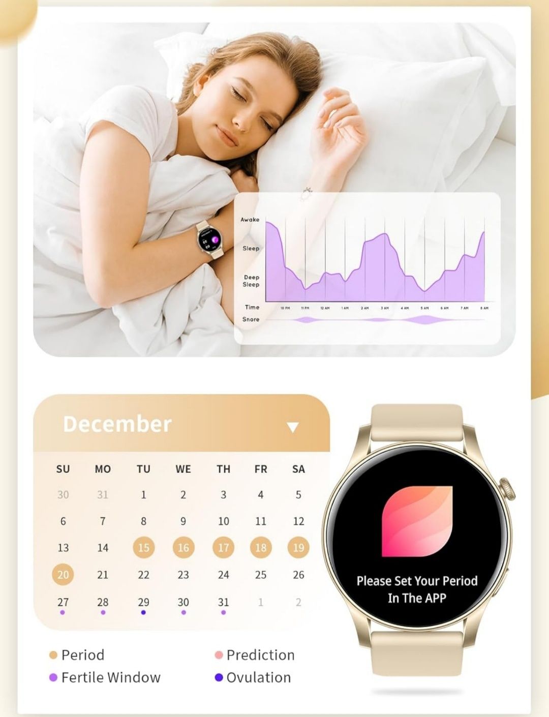 Smartwatch zegarek sportowy AMOLED męski damski krokomierz treningowy