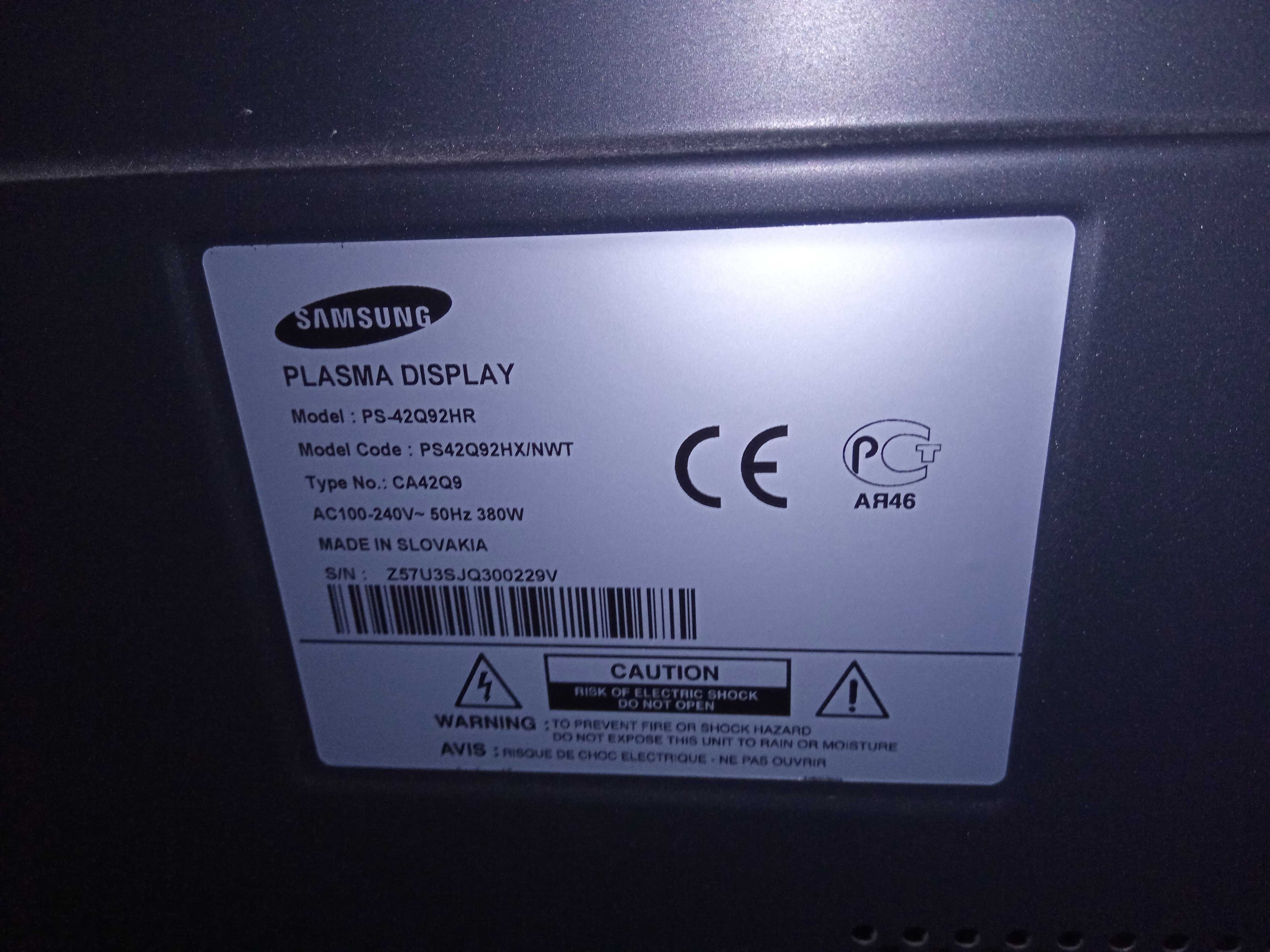Плазмовий телевізор Samsung PS-42Q92HR 42" + MXM Android TV Box