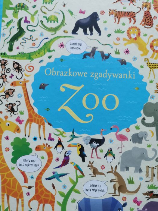 Książka dla dzieci Obrazkowe zgadywanki Dżungla i ZOO