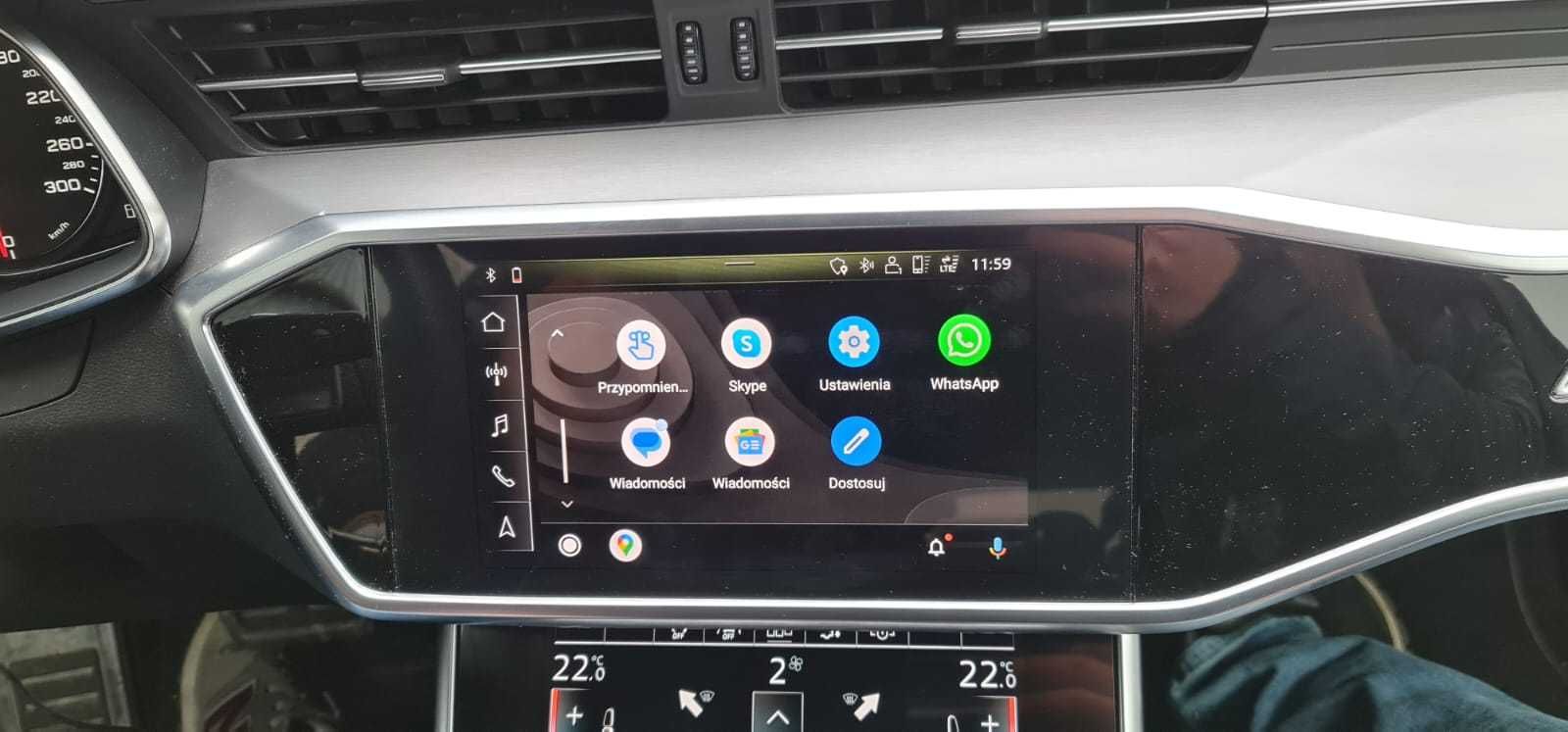 Audi, A4,A6,Q5,Q7 Carplay, Android Auto konwersja us to eu lampy tył