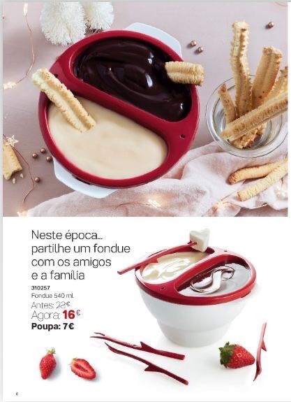 Fondue com garfos Tupperware