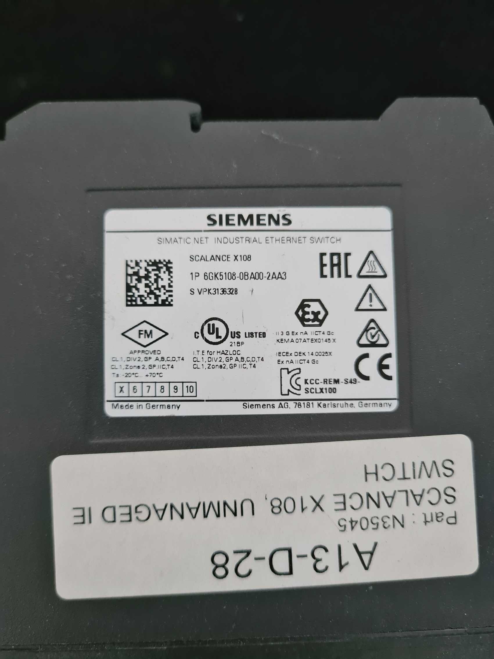 Przemysłowy przełącznik SIEMENS Ethernet simatic net scalance X108