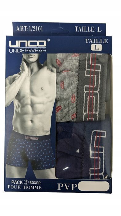 Majtki Bokserki Unco Underwear 2-Pak Bawełna R. L (84 Cm)