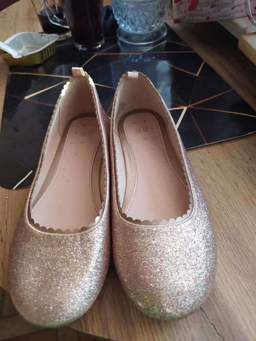 Baleriny brokatowe dla dziewczynki