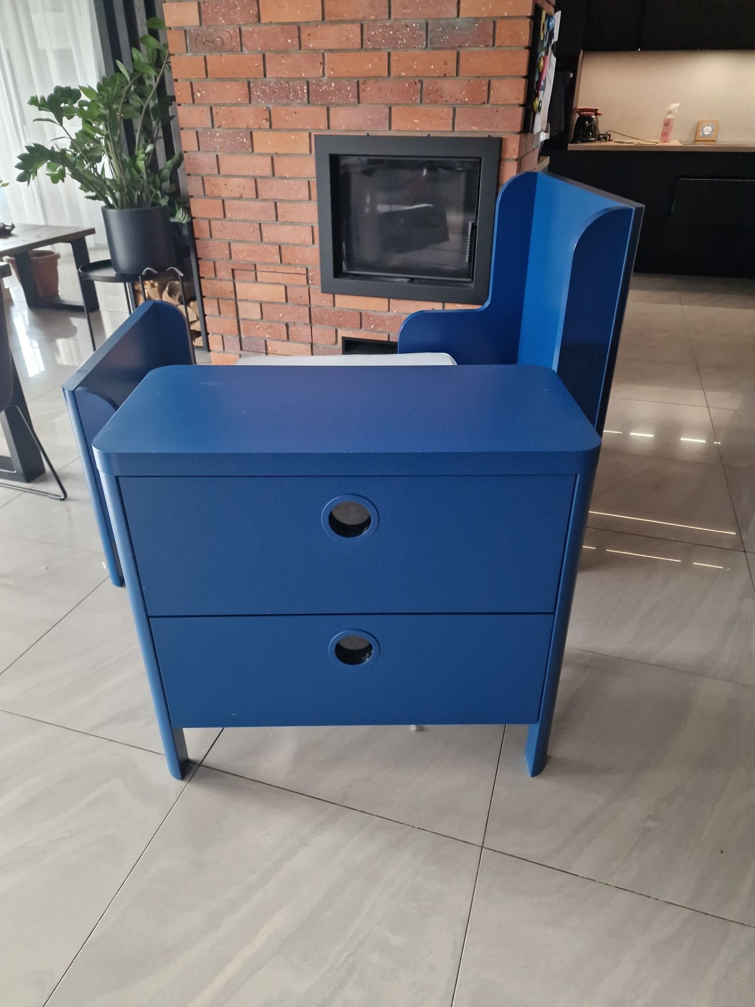 Łóżko dziecięce z materacem Ikea busunge plus komoda