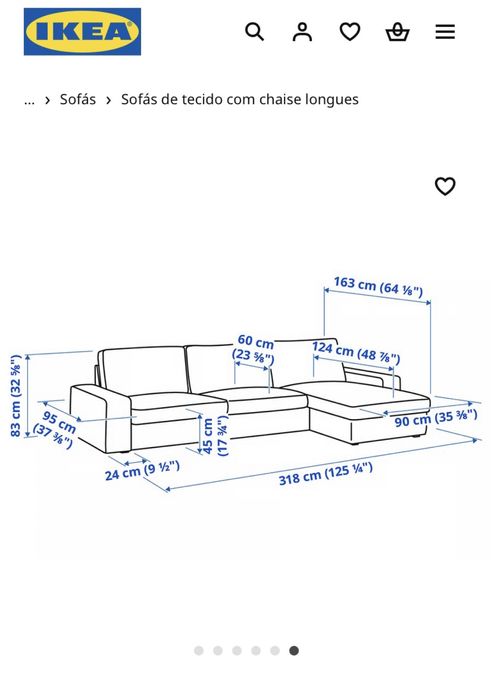 Sofa 4 lugares IKEA modelo Kivik