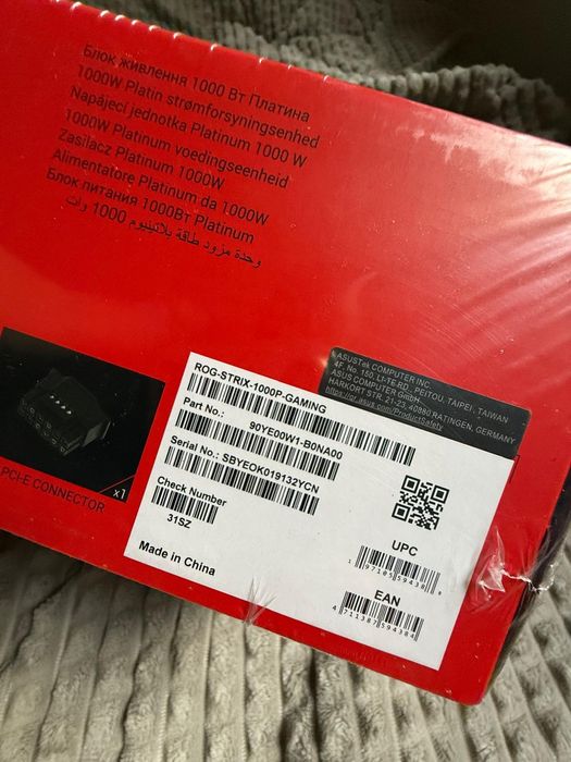 Блок живлення Asus ROG Strix 1000P W Gaming (90YE00W1-B0NA00) Platinum