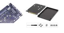 Adapter dysku mSATA + M2 SSD B-key lub B/M-key  z Obudową  2.5"