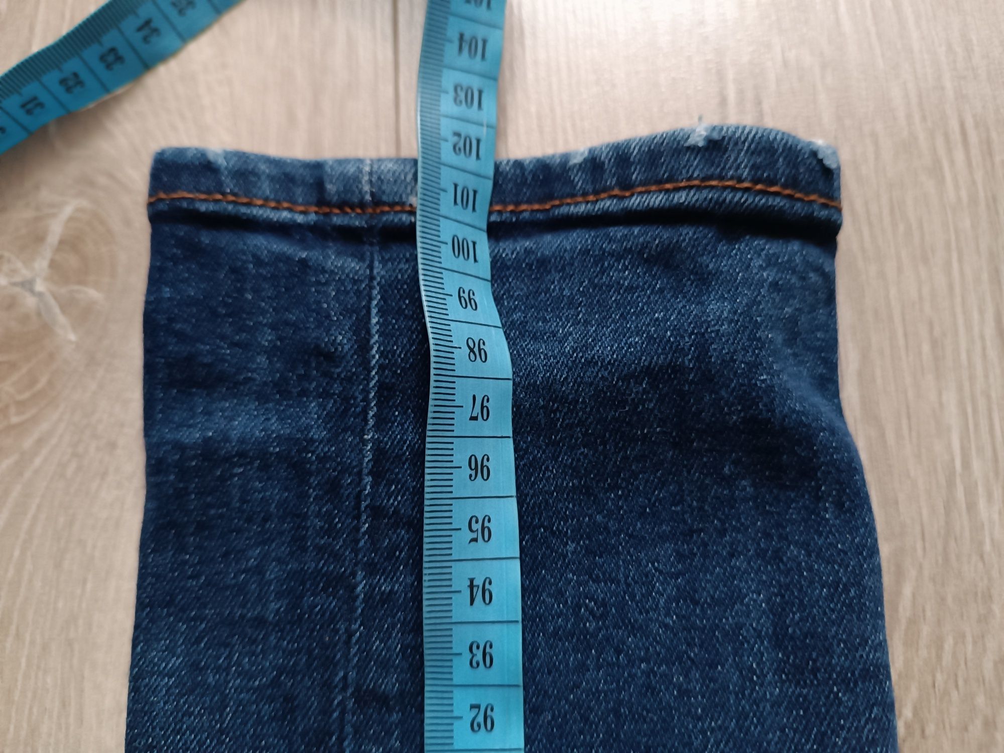 Zara denim granatowe spodnie damskie jeansy 36 S Z1975 rurki długa nog