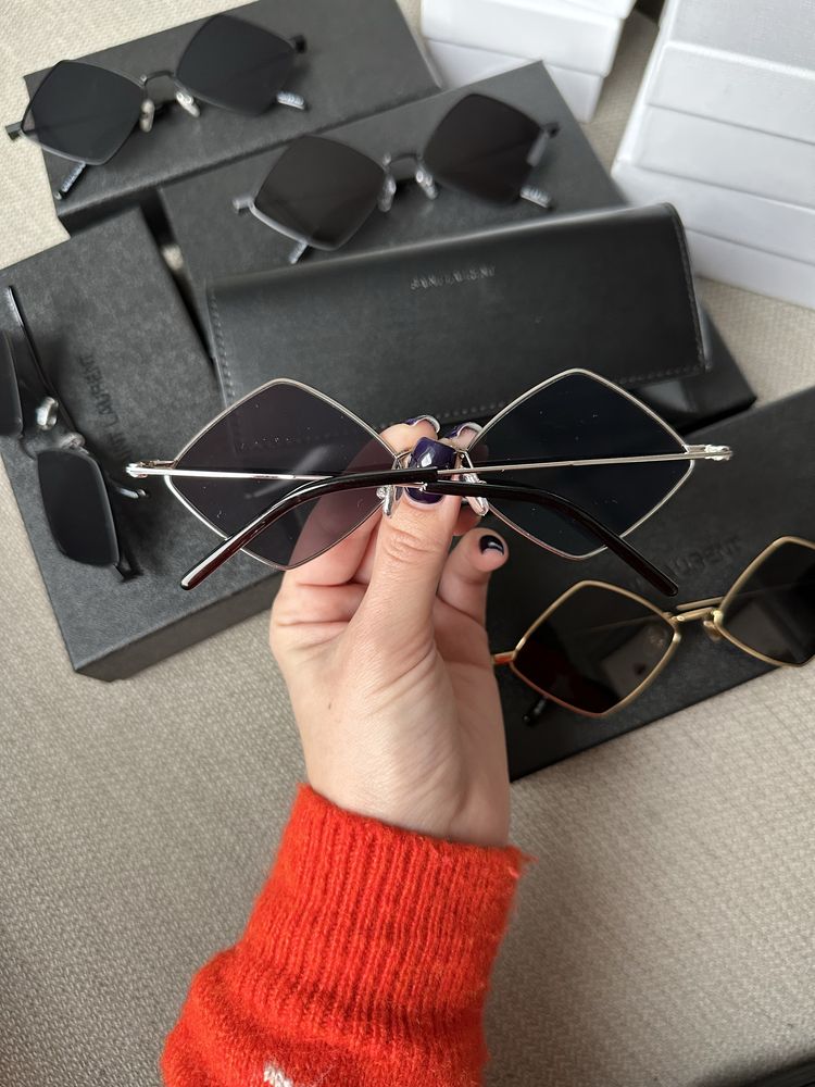 Okulary nowe ysl srebrna ramka