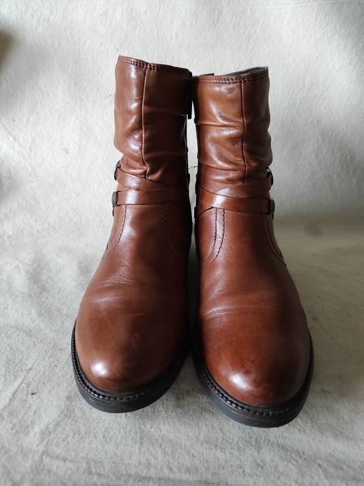 Botki brązowe z delikatnej skóry 5th Avenue  37/24 cm