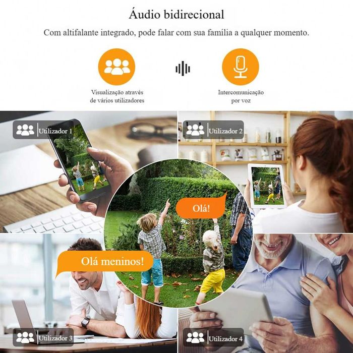 Câmara‼️WiFi‼️ Solar ‼️Tuya‼️FullHD‼️IP66‼️ Bateria Recarregável